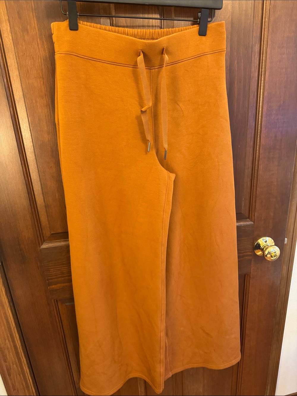 SPANX Wide Leg Drawstring Pants in Rust Color
